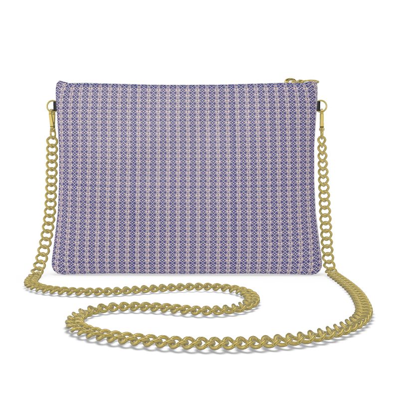 Original print crossbody bag with chain